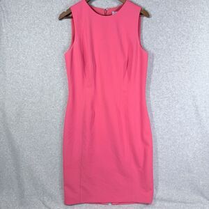 Antonio Melani Dress Sheath Womens Sz 10 Pink Solid Sleeveless Stretch